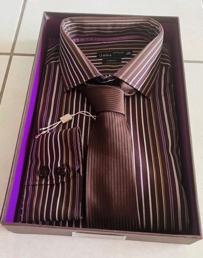 Coffret chemise + cravate Jules - photo numéro 2