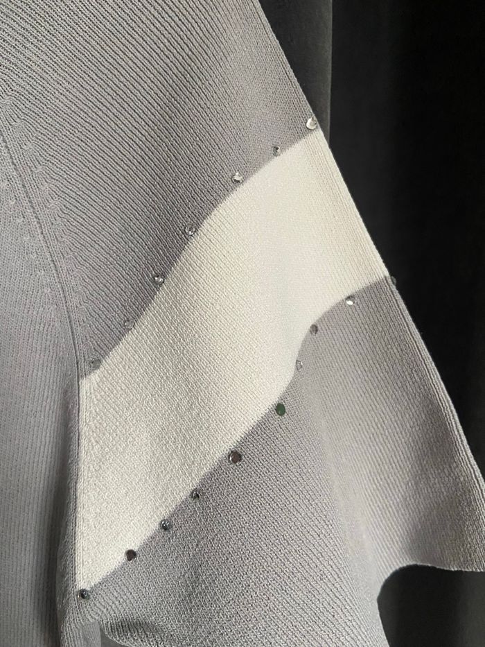 T shirt rayé avec strass - photo numéro 5