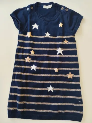 Robe manches courtes en maille