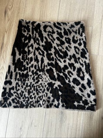 Jupe maille léopard