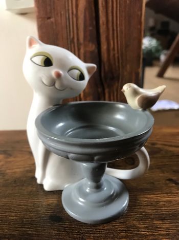 Figurine Chat et Oiseau Partylite 2013