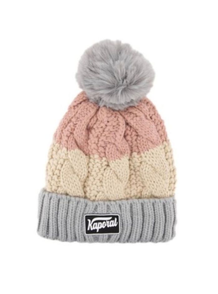 Bonnet tricolore pompon bi color isaya Homme Kaporal. - photo numéro 3