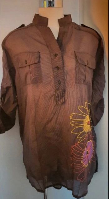 Tunique noir rayé M