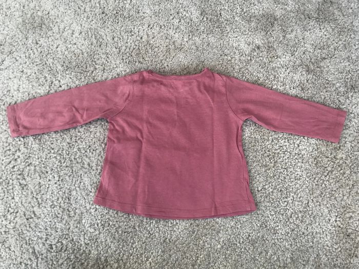 Tee-shirt à manches longues chat rose comme neuf- 9 mois - tex - photo numéro 4