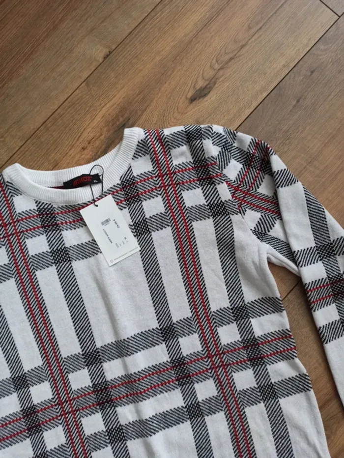 Pull blanc homme manches longues xl - photo numéro 2