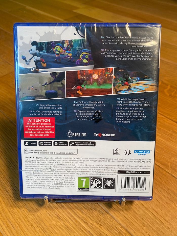 Disney Epic Mickey rebrushed - PS5 - jeu neuf sous blister - photo numéro 2