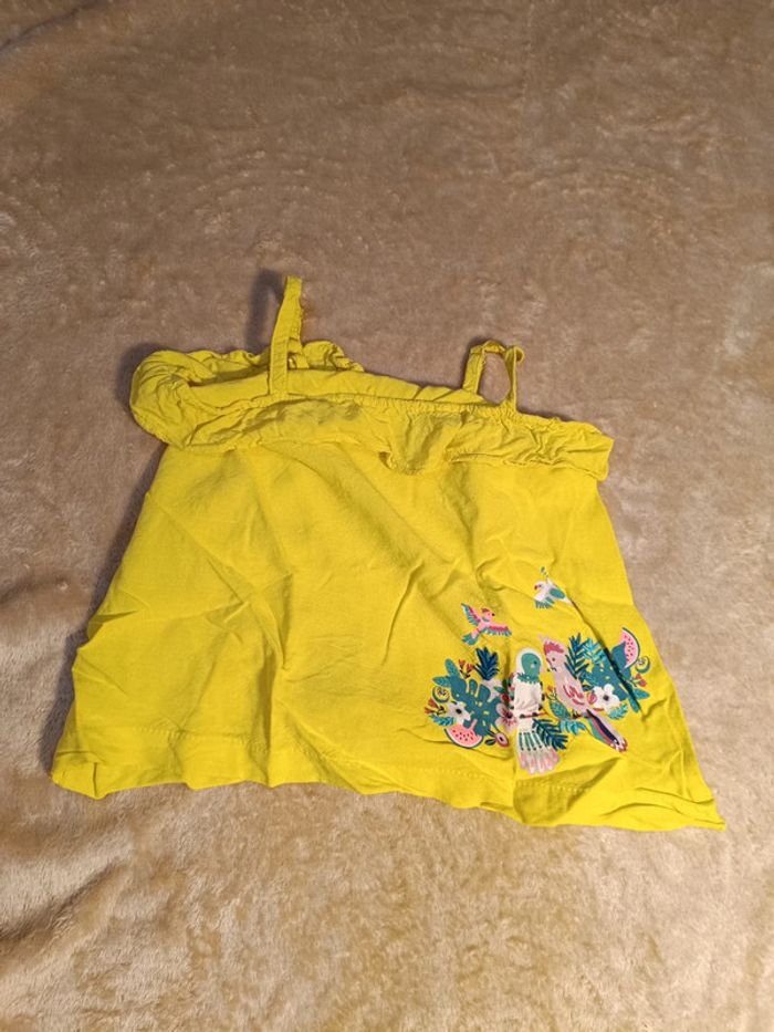 Débardeur jaune flashy animaux 3 ans