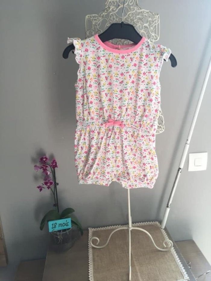 Combishort salopette fille 18 mois