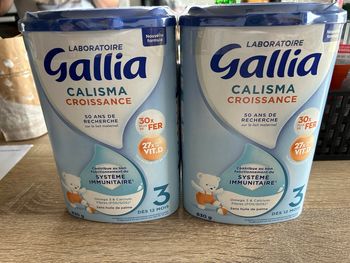 2 boîtes Gallia Calisma 3