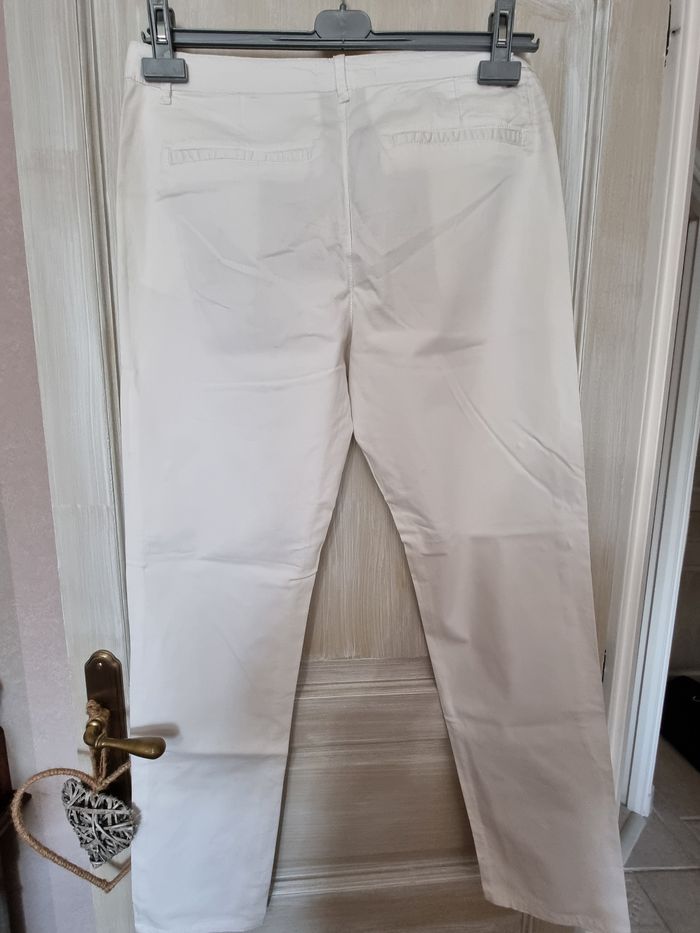 Pantalon chino blanc promod - photo numéro 2