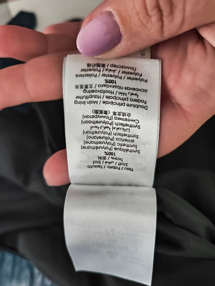 Veste en simili cuir bleu marine bonobo taille L - photo numéro 4