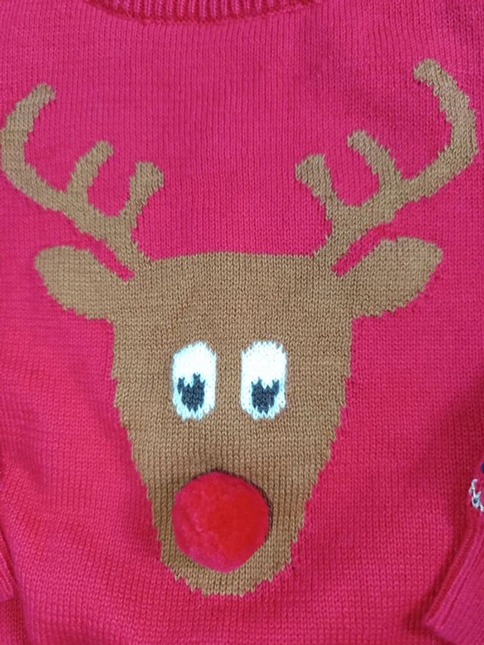 🩷 Pull de Noël mots d'enfants taille 6 mois 🩷 - photo numéro 2