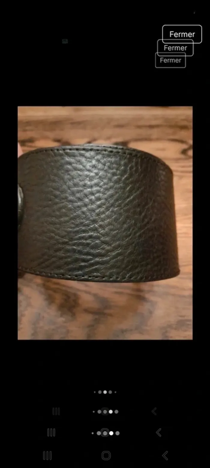 Ceinture cuir fait main Angelo de Lombardi 85cm - photo numéro 12