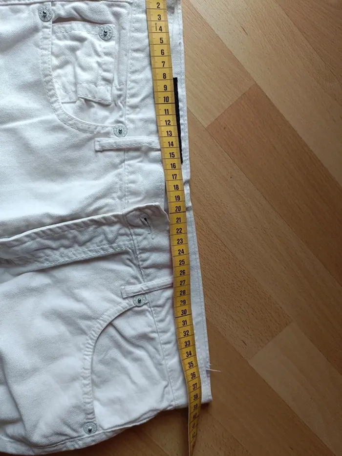 Jeans denim blanc 7/8ème - photo numéro 11