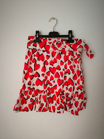 Jupe naf naf avec ceinture motif cœur