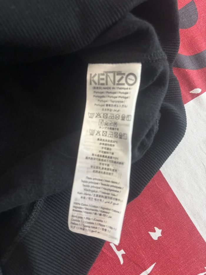 Sweat Kenzo taille M noir tigre brodé bleu foncé/ bleu clair - photo numéro 10