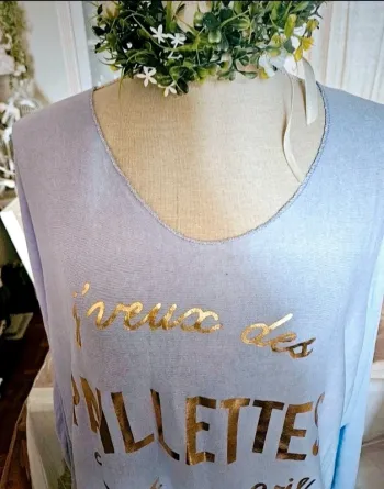 Pull fin lilas j'veux des paillettes dans ma vie New Collection Taille 42/44 Neuf