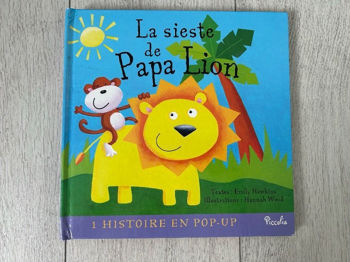Livre pop-up la sieste de papa lion