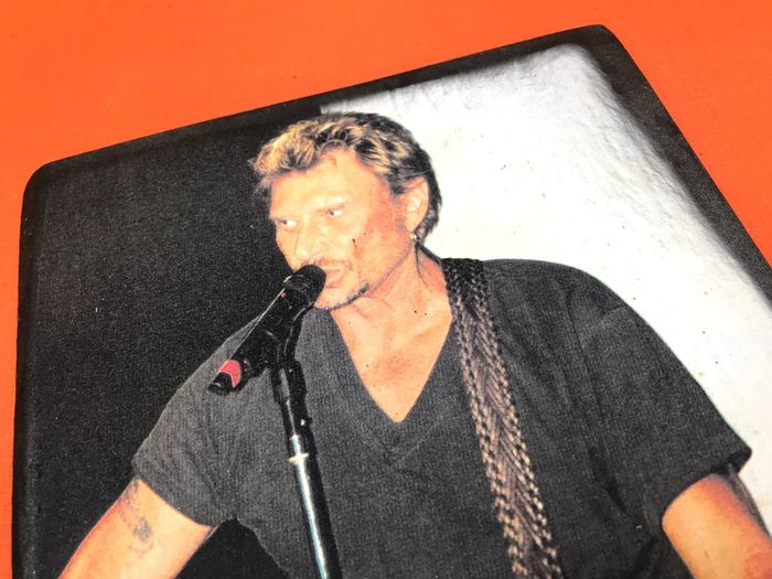Portrait sur ardoise Johnny Hallyday - photo numéro 5