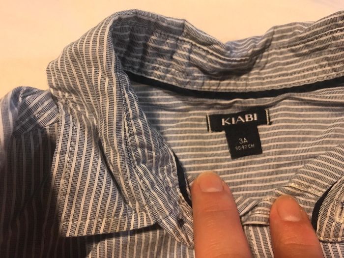 Chemise rayée bleu Kiabi 3 ans - photo numéro 3