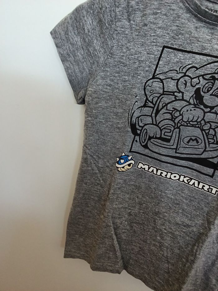Tee-shirt Mario kart gris et multicolore - photo numéro 2