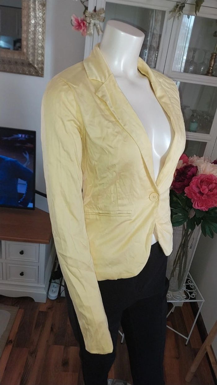 Blazer/ Veste excellent état by Kilky jaune taille S - photo numéro 10
