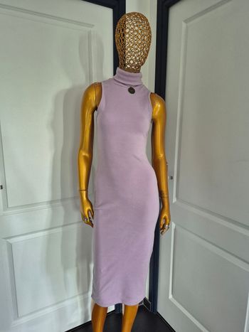 Robe Longue Femme Col Roulé Lila Taille XL/42