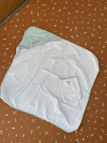 Cape de bain 75x75cm + gant