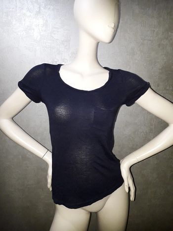 tee shirt bleu marine pailleté vero moda taille 34/36