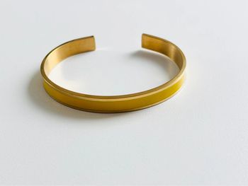 Bracelet manchette or & jaune ajustable