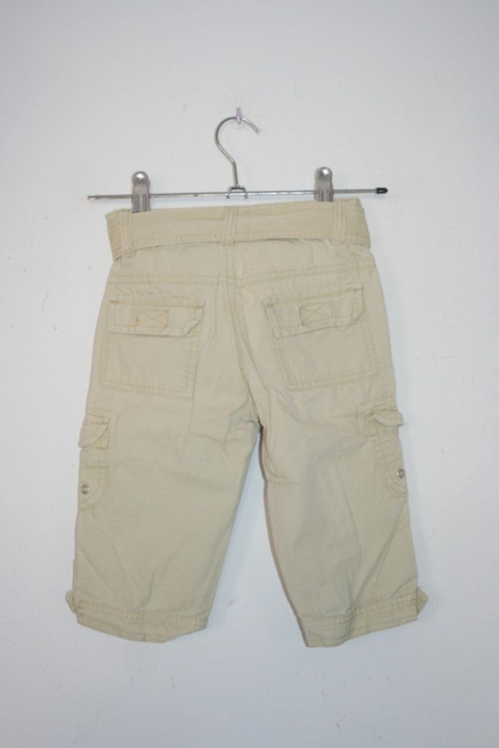 Pantacourt beige imitation lin - photo numéro 4