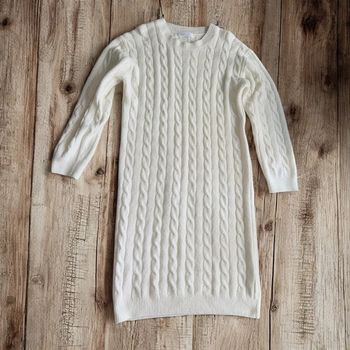 🌸 Robe blanche/crème à grosse maille - Taille 38 🌸