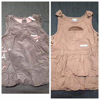 2 robes 6 mois fille une chaude / une légère