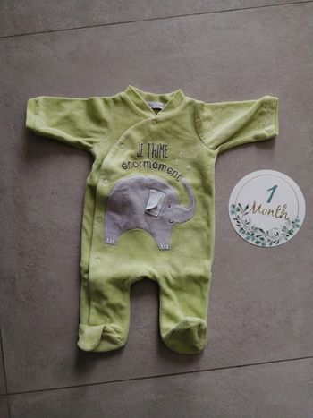 Pyjama vert pomme 1 mois