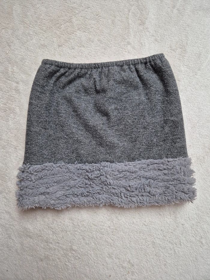 Snood gris blanc isotoner