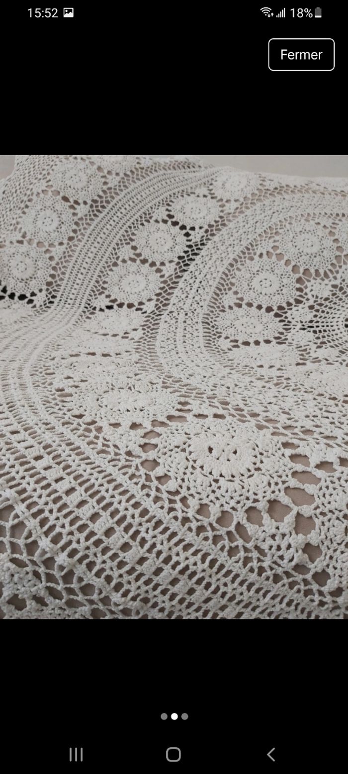 Nappe tricotée en coton - photo numéro 3