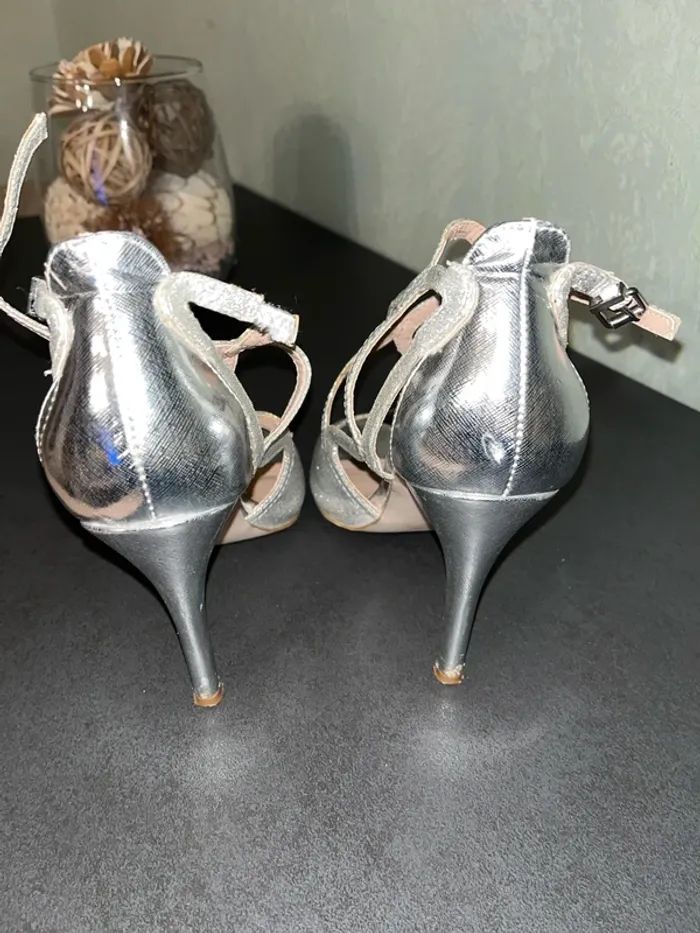 Chaussures hautes argentées - photo numéro 3