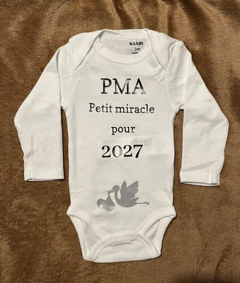 Body PMA annonce bébé