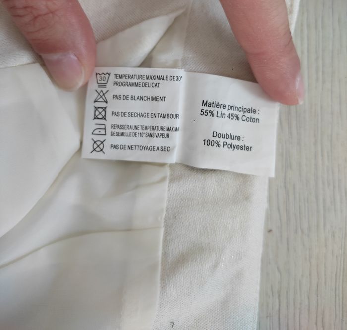 Jupe en lin ivoire & dorée – Les Petites Bombes LPB – T. S / 36 - photo numéro 5