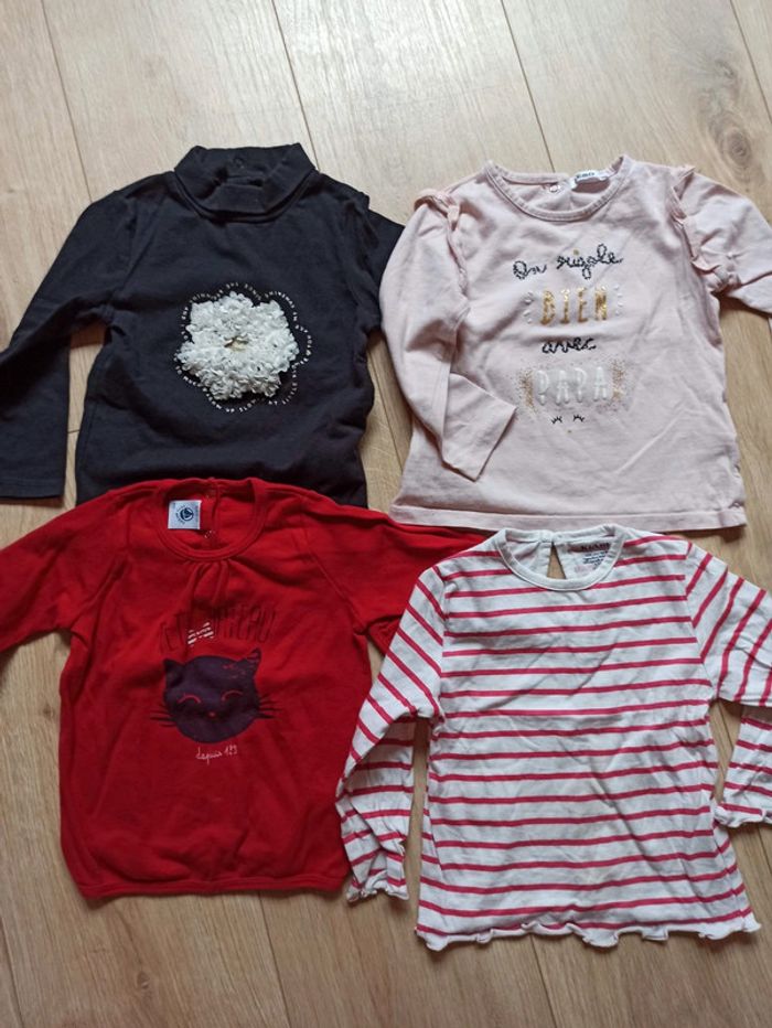 Lot de 4 t-shirt manches longues