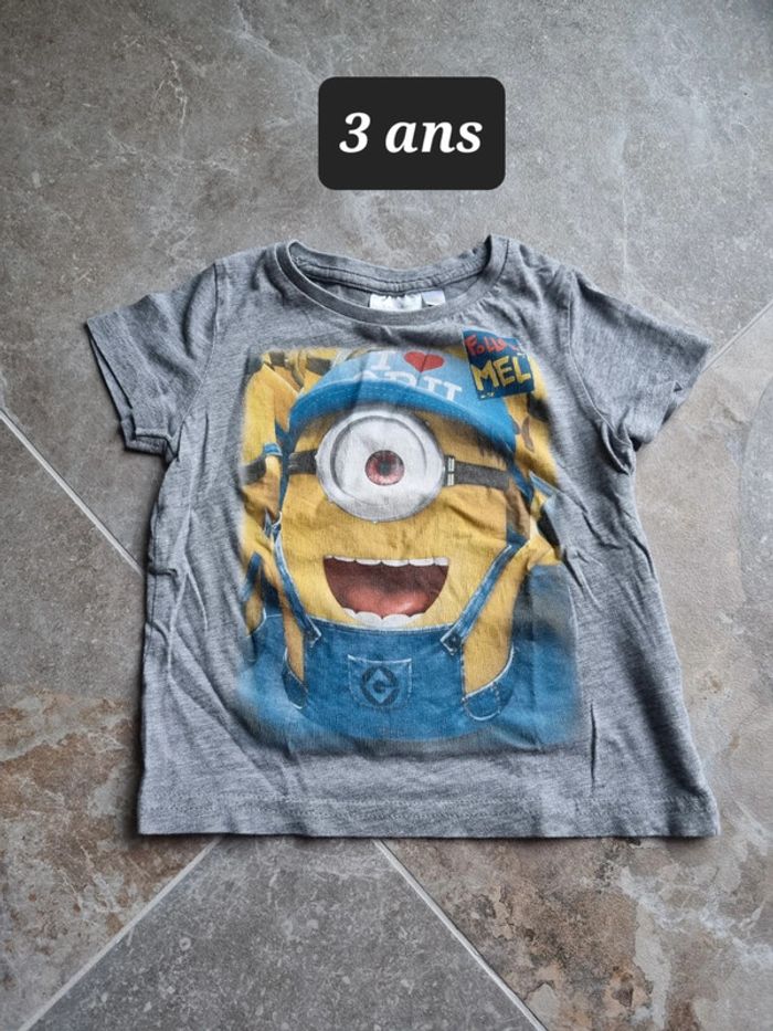 T shirt minions 3 ans