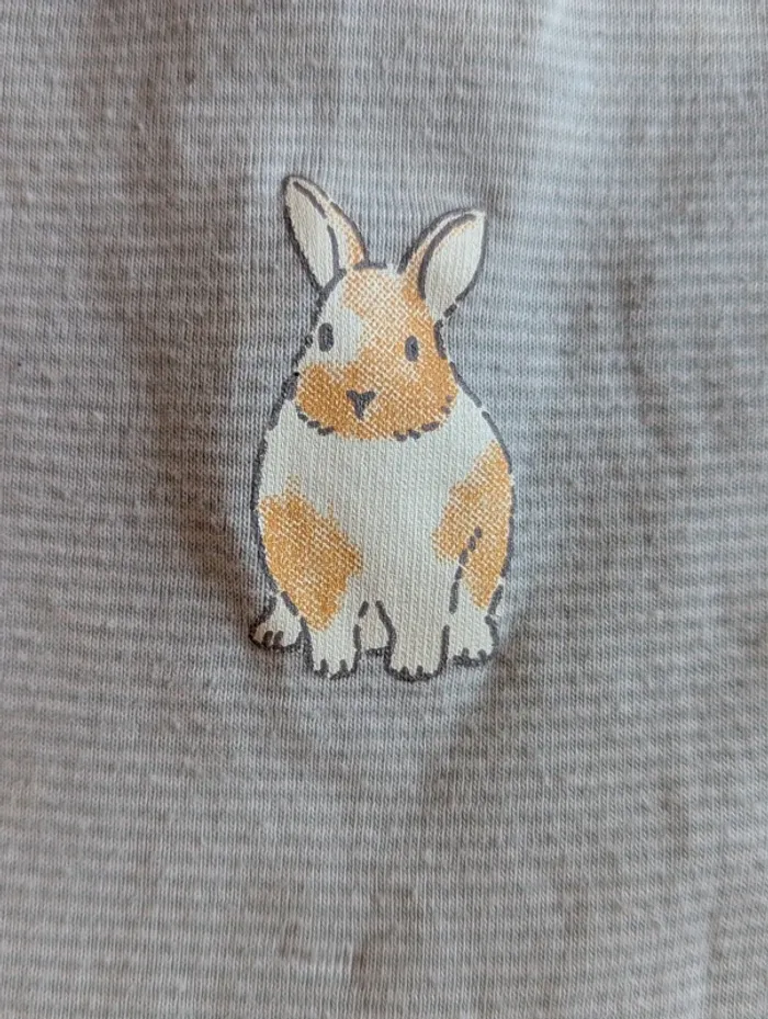 Pyjama sans pieds léger bébé 6 mois Bout'chou #coton #rayé #lapin - photo numéro 2