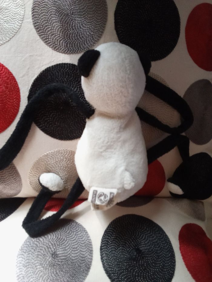 Doudou Panda d'occasion Nature Planet grande pattes noires dessous blanc bras fins noirs ours ourson panda achat zoo oeko-tex - photo numéro 3