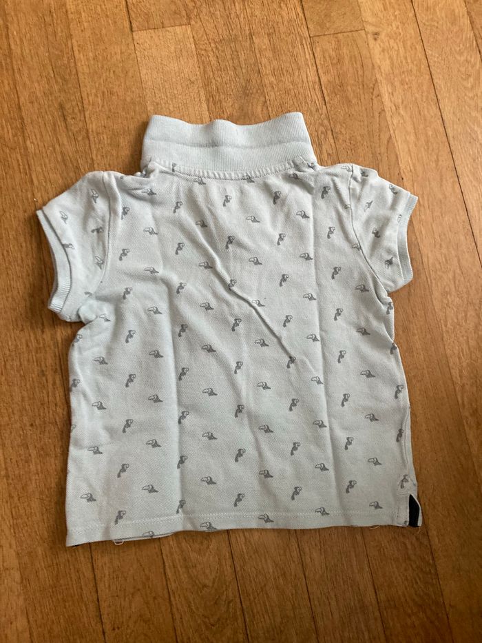 Polo bleu ciel et toucans - photo numéro 3