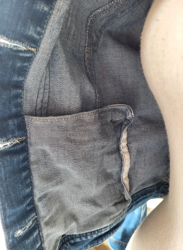 Veste en jean bleue Cache Cache Taille 2 - photo numéro 4