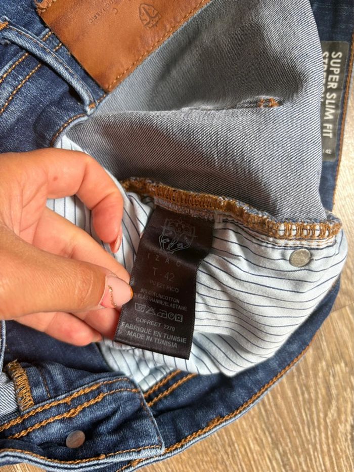 Jean IZAC - super slim fit stretch - en très bon état - taille 42/XL - - photo numéro 6