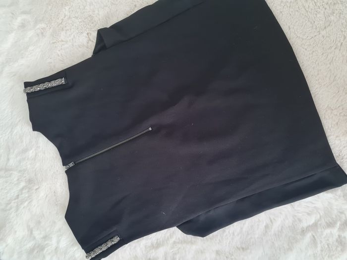 Haut Mango Noir avec détails perles - photo numéro 4