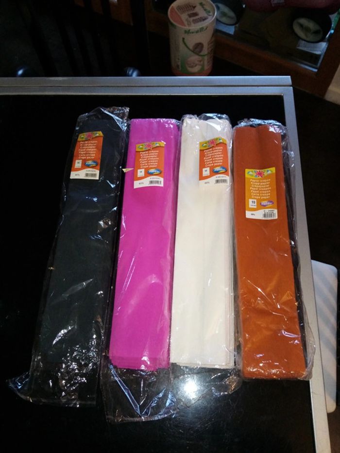 4 paquets de papier Crépon