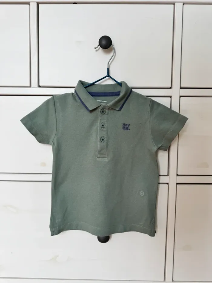 Polo vert || Bout’chou || 24 mois