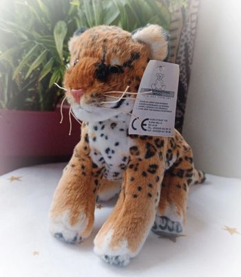 Peluche plush Teddy jaguar animal animaux pet Real bille doho international réaliste small petite